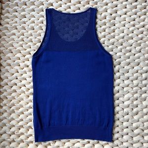 Trina Turk Indigo Knit Tank, Size Small S